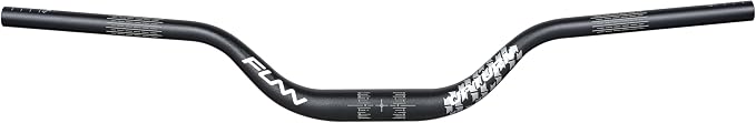 Funn Upturn High-Rise Mountain Bike Handlebar with Bar Clamp 35mm and Width 800mm, Durable and Lightweight Alloy Riser Handlebar for MTB and BMX Bike, Rise 75mm MTB Handlebar (Black)