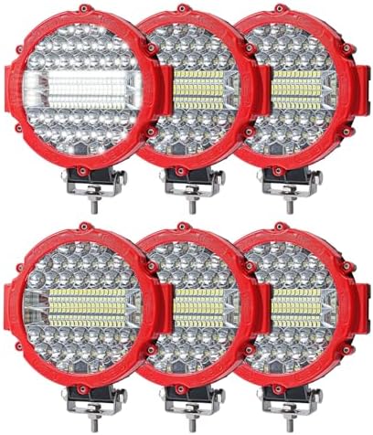 Round LED Offroad Light Pods 7 Inch 201W Auxiliary Driving Work Fog Lights