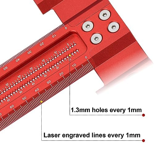 Precision Woodworking T Square 600mm, Reference Square for Layout & Setup