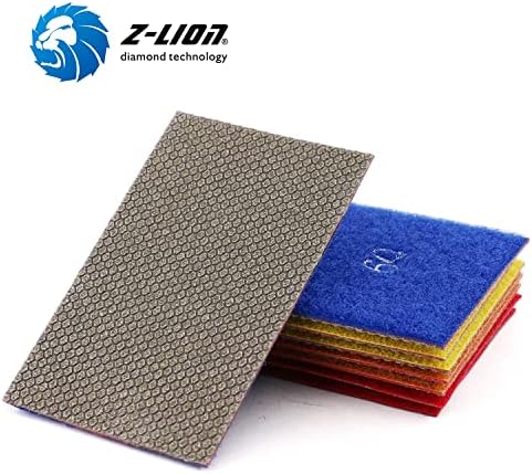 Z-Lion Diamond Abrasive Paper Sheets 60 Grit Diamond Sandpaper Nylon Back for Grinding Stone Glass Ceramic(1 Pcs)