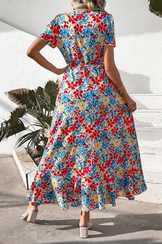 PRETTYGARDEN Women's Boho Floral Summer Maxi Dresses