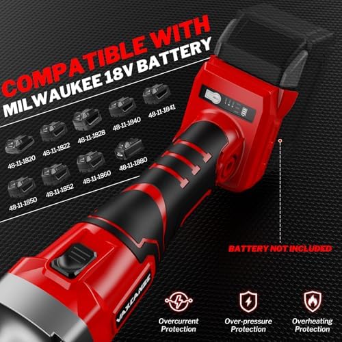 1100W Brushless Braking Die Grinder Compatible with Milwaukee Battery, 3 Level Variable Speed Up to 26000RPM, 1/4" Precision Drill Chuck for Grinding, Polishing, Drilling (Batteries Not Included)
