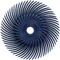 Dedeco Sunburst Radial Bristle Discs 12-Pack - 3" Curved - 3/8" Arbor - Blue 400 Grit (Fine) - Aluminum Oxide for Polishing & Finishing