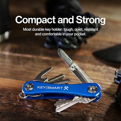 KeySmart Rugged Keychain Multitool Key Holder, Up to 14 Keys