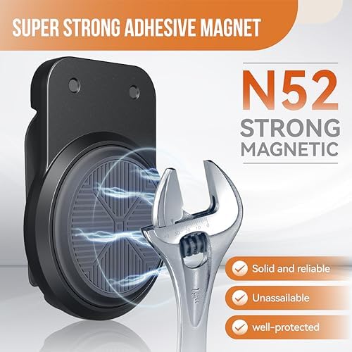 Magnetic Tool Holder | Strong Magnet Clip-On Belt Holster for Wrench, Pliers, Screw Driver, Hammer, Screws, Nails, Sockets, Trowel, Drill Bit, or Any Magnetic Tool and Hardware Holder
