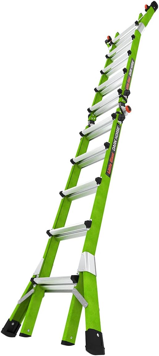 Little Giant Ladder Systems Dark Horse 2.0, M22, 22ft, Multi-Position Ladder, Fiberglass, Type 1A, 300 lbs Weight Rating, (16122-001)