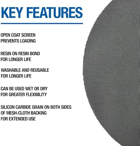 Mercer Industries Floor Sanding Screen Disc, 10 Pack, 17", Grit 60