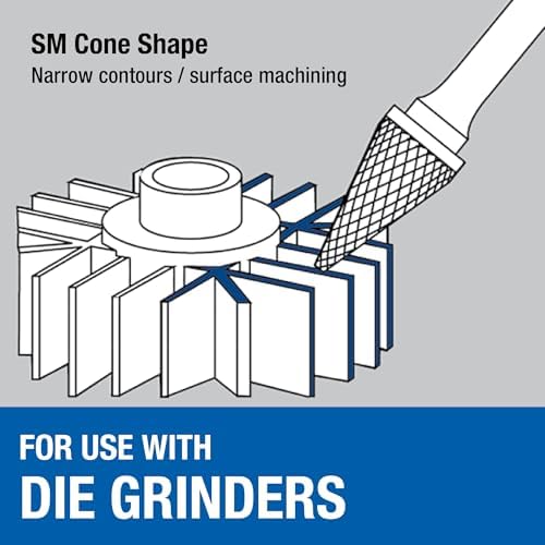 Champion Cutting Tool SM4 Double Cut TiN Coated Carbide Bur