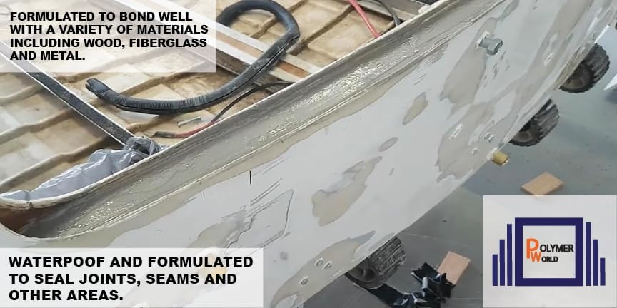 2 Gallons Ceramic Transom Pour for Transom Repairs, Docks, Power Boats, Coring Parts, Mounting Engines, Sea Wall Repair, Replacement for Wood Transoms.