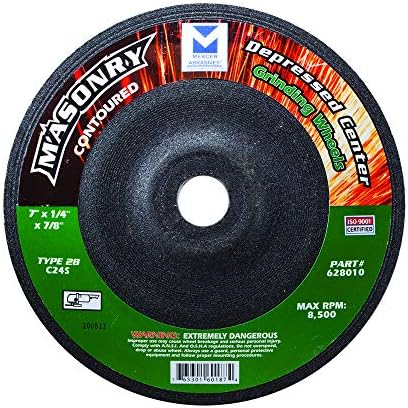 Mercer Industries 628010 - 7" x 1/4" x 7/8" Type 28 Grinding Wheels for Masonry (20 pack)