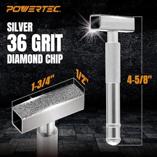 POWERTEC Grinding Wheel Dresser for Bench Grinder Wheel, Diamond Dresser, Diamond Dressing Tool for Deburring Use on Aluminum Oxide, Silicon Carbide Grinding Wheel to Smooth Grinding Surface - 71003