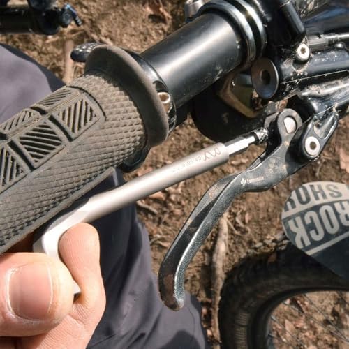 Daysaver Essential8 Stainless Steel Multi-Tool - Ultra-Light 33g, Plasma-Coated Handle, 8-Circle Hex & Torx T25 Bits, Wear-Resistant, Magnetic Bits, Compact Cycling Repair Tool for Bike Maintenance an