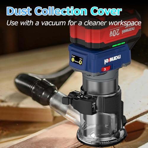 NANWEI Router Tool, Cordless Router for Woodworking with 6.0Ah Battery, Wood Router for DIY & Professional Use