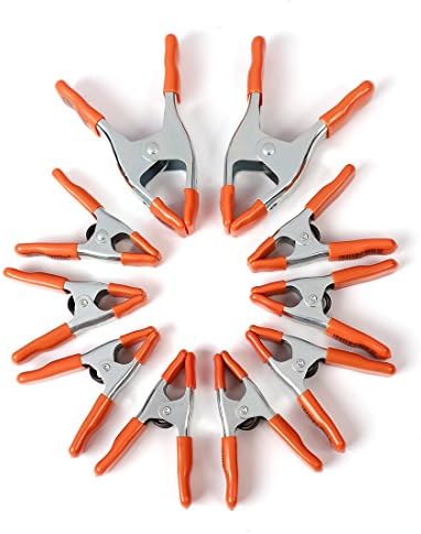 PONY 6" & 4" Heavy Duty Metal Spring Clamps with Protective Tips, 10-Piece