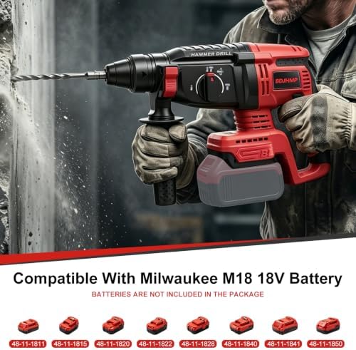 SDS-Plus Cordless Rotary Hammer Drill For Milwaukee M18 18V Battery