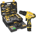 Tool Kit Box Drill Set with 12V Power Cordless Drill 299-Piece Tool Kit for Home Tool Set Storage Case with Drawer General Household Drill Set for Home Mechanics Repairs Men & Women, DIY
