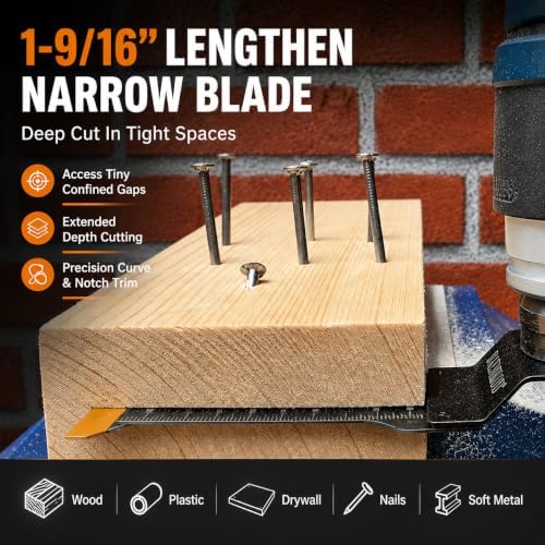 70PCS Titanium Metal Cutting Oscillating Blades for Wood & Plastic