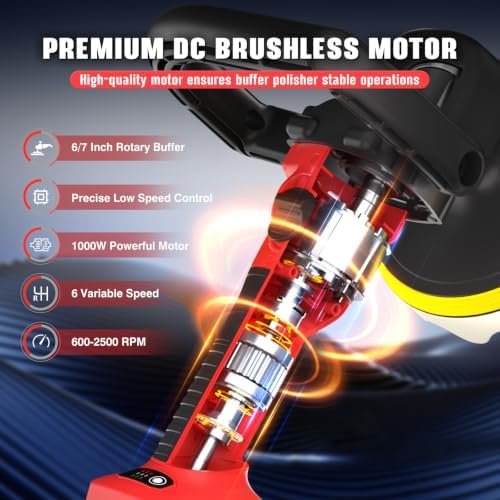 Rotary Buffer Polisher Kit for Milwaukee 18V/M18 Battery (Tool Only)