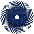Dedeco Sunburst Radial Bristle Discs 12-Pack - 4" Curved - 3/8" Arbor - Blue 400 Grit (Fine) - Aluminum Oxide for Polishing & Finishing