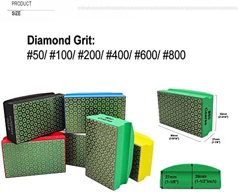SHDIATOOL Diamond Hand Polishing Pads 6-Pack for Glass & Tile