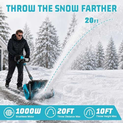 LDHTHOPI 40V Electric Snow Shovel, Cordless Snow Blower, 13'' Width