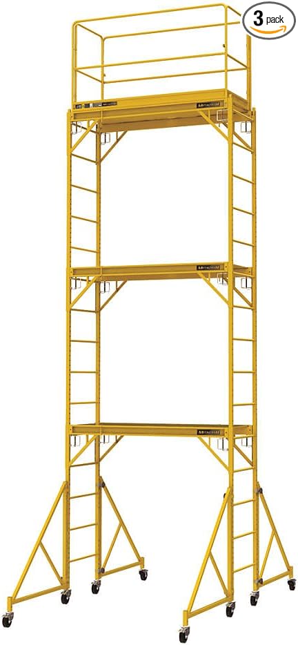 Metaltech Multipurpose 18ft. Maxi Square Triple Baker-Style Scaffold Tower Package - 733-Lb. Capacity, Model Number I-T3CISC