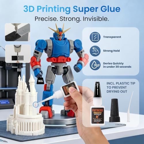 184Pcs 3D Printer Tools Kit with Hanging Organizer, 3D Printer Accessories, Cordless Rotary Tool, Heat Gun, Digital Soldering Iron, PTFE Nozzle Anti-Stick Coating, for All FDM/SLA, Bambu Lab, Ender 3