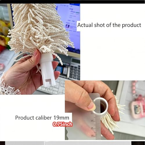 Commercial Electric Glass Polisher Replacement Brushes, Soft Bristle Brush for Wine Glass Polishing, Microfiber Polishing Head Brush Head for Glassware Polishing Machine,8 Pcs(2 Small+6 Large