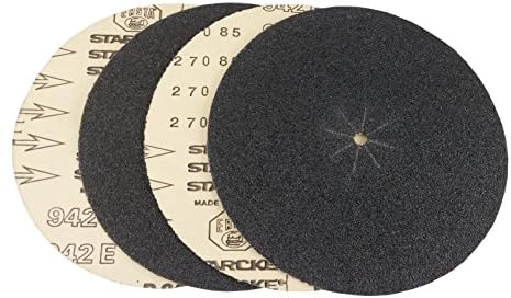 Starcke 7'' x 5/16'' Silicon Carbide Slotted Edger Floor Sanding Discs (25 Pack, 80 Grit)