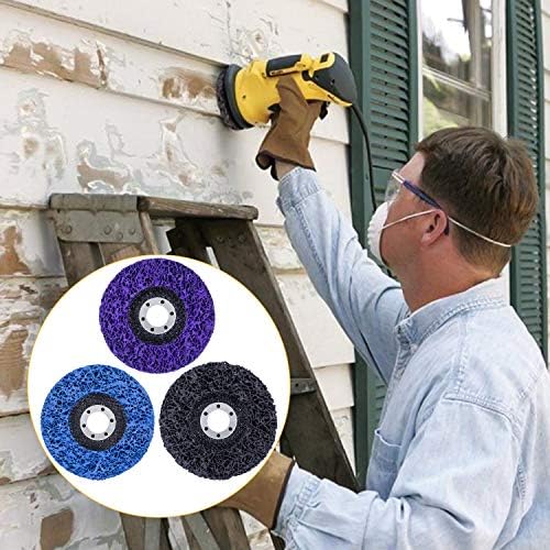 6 Pack 4" x 5/8" Strip Discs Stripping Wheel Fit Angle Grinder Clean and Remove Paint Coating Rust Welds Oxidation