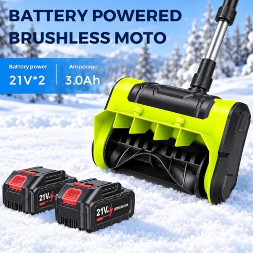 12 Inch Electric Snow Shovel 21V Battery Cordless Snow Blower