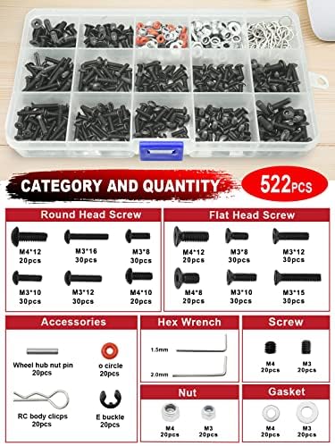 RC Tool Kit, 1/10 1/8 RC Tool, RC Car Boat Helicopter Repair Tools - 27pcs