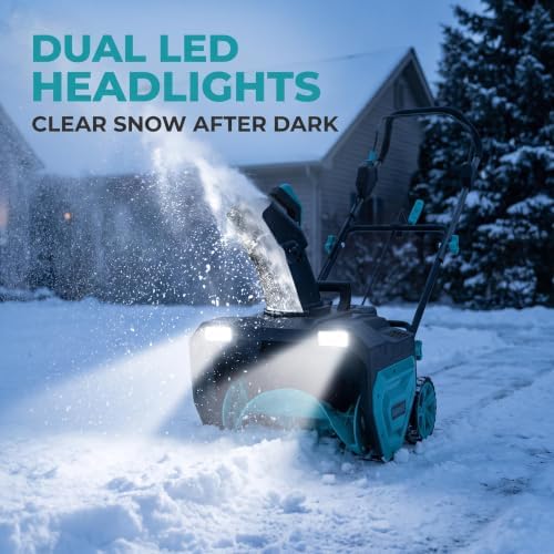 Aptliton 40V Electric Snow Blower 21 Inch & 2 * 5.0Ah Batteries