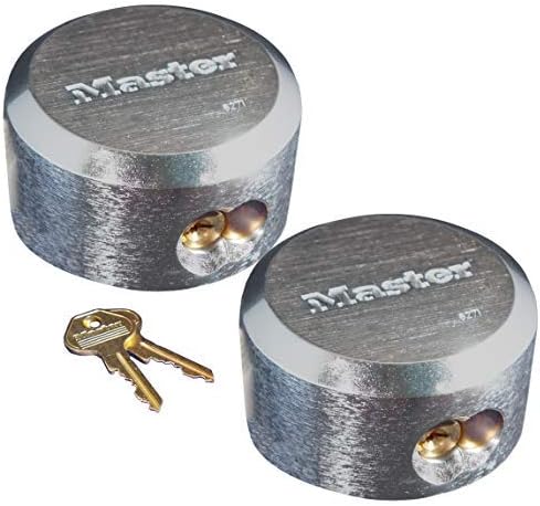 Master Lock 6271KA 2 Pack - 2-7/8in. ProSeries Reinforced Hidden Shackle Rekeyable Pin Tumbler Keyed Alike Padlock, Chrome