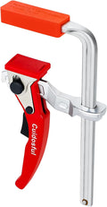 Track Saw Clamp for T-Track and Guide Rails – Heavy Duty Quick Release Clamp with Non-Marring Pads, Compatible with Festool, Makita, Dewalt and MFT Tables for Woodworking Hold Down
