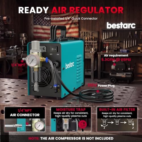 Bestarc 45A Plasma Cutter Machine, 110V Contact Touch Cutting