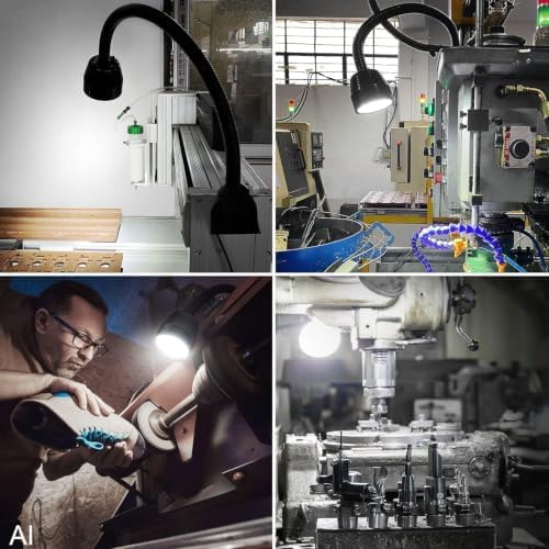 Led Machine Light Lathe Lights, Flexible Work Shop Light IP66 Waterproof 1400 Lumens 110V-220V CNC Lighting