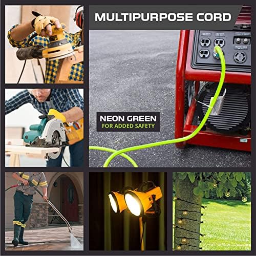 Iron Forge Cable 10 Gauge Extension Cord Heavy Duty, 10 Ft - SJTW