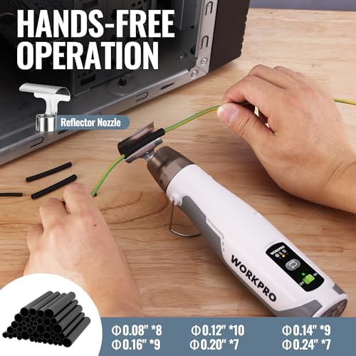 WORKPRO 7.2V Cordless Mini Heat Gun, 1.5s Fast Heating