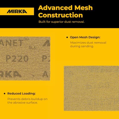 Mirka Abranet Sanding Discs 2.75x5 Inch Hook and Loop 50 Pack