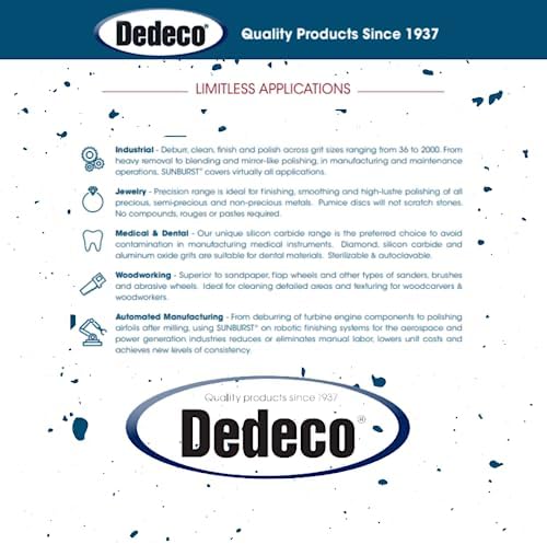 Dedeco Sunburst Radial Bristle Discs - 5/8" Curved - 1/16" Arbor - Assortment Kit - 86 Total Pieces for Precision Cleaning, Buffer, Polish, & Finish