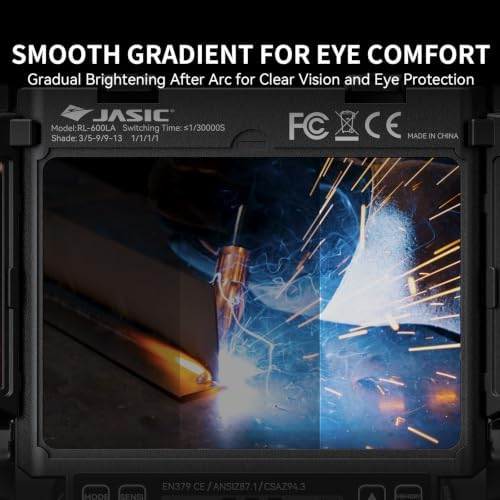 JASIC Intelligent Auto-Darkening Welding Helmet,180°Panoramic View