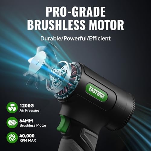 Handheld Cordless Turbo car Dryer，756w 1200g Turbo air Blower for Drying Cars, Electric Leaf Blower for Patio/Lawn/Garage/Snow, 8×3000mah Battery w/USB-c Fast Charging, Lightweight & Portable