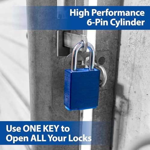 PACLOCK's 2-Series Padlock, Standard Rekeyable (SR), 5/16" Diameter Hard. Stainless Steel Shackle, 5" Tall, One Lock Keyed to a Number U-Pick! w/ 2 Keys, Black