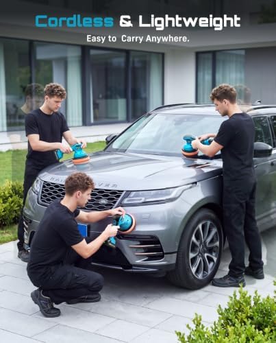 SEESII 6 Inch Cordless Car Polisher Kit with 2x2000mAh 21V Batteries