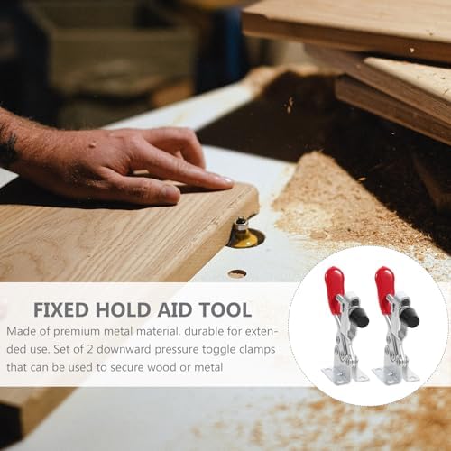 10pcs Gh 201 Downward and Horizontal Pressing Toggle Clamps Metal Workholding Devices for Woodworking and DIY Assembly