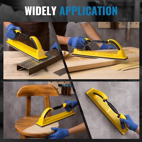 S SATC 2-3/4" x 15-3/4" Adjustable Radius Longboard Flexible Sanding Blocks with Hook & Loop Backing and PSA Sandpaper Conversion Adapter Pad for Sanding Auto Body Woodworking