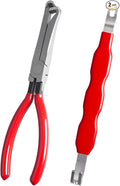 2 PCS Electrical Disconnect Pliers for Cars, Straight Automotive Electrical Connector Pliers and Electrical Connector Separator Tool