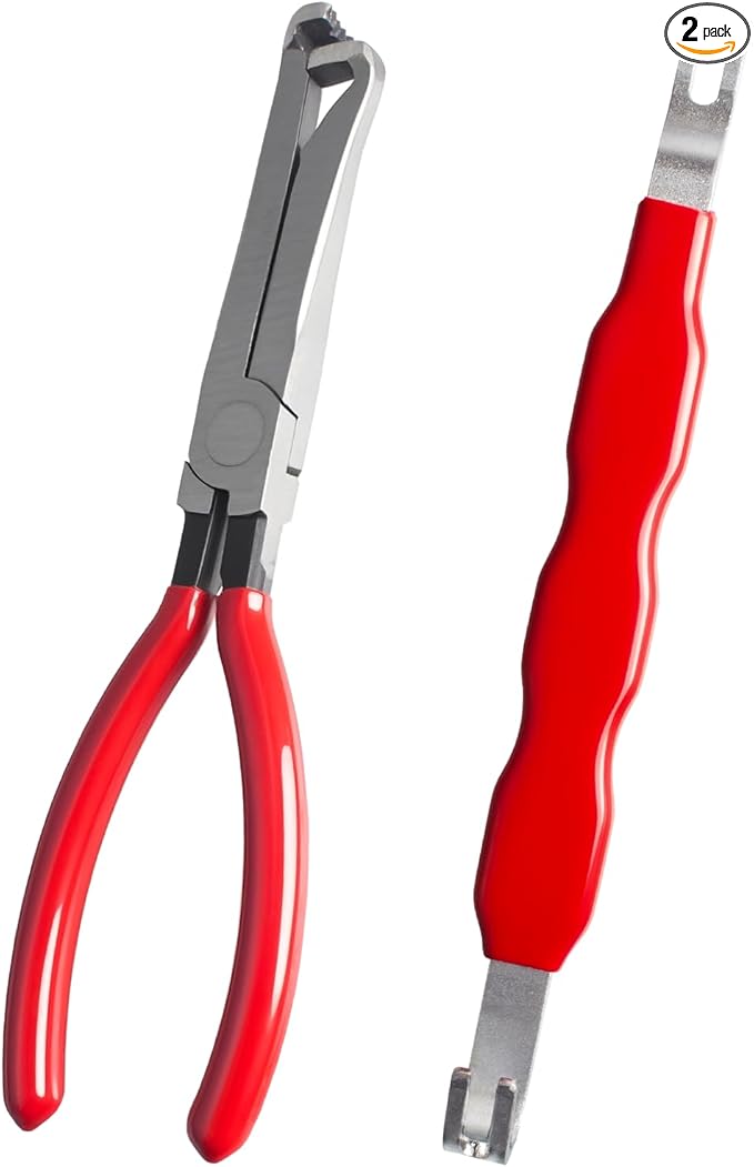 2 PCS Electrical Disconnect Pliers for Cars, Straight Automotive Electrical Connector Pliers and Electrical Connector Separator Tool