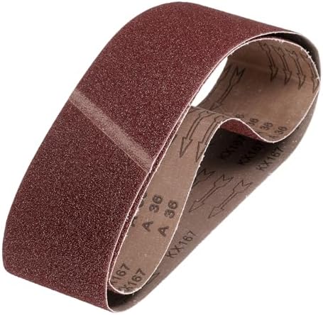 HARFINGTON 3 x 24 Inch Sanding Belts, 2 Pcs 36 Grits Aluminum Oxide Abrasive Belt Sander File Belt for Woodworking, Metal Polishing, Knife Sharpener